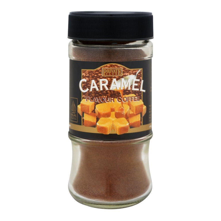 PRIVATE CLUB CARAMEL FLAVOURED COFFEE 50GM