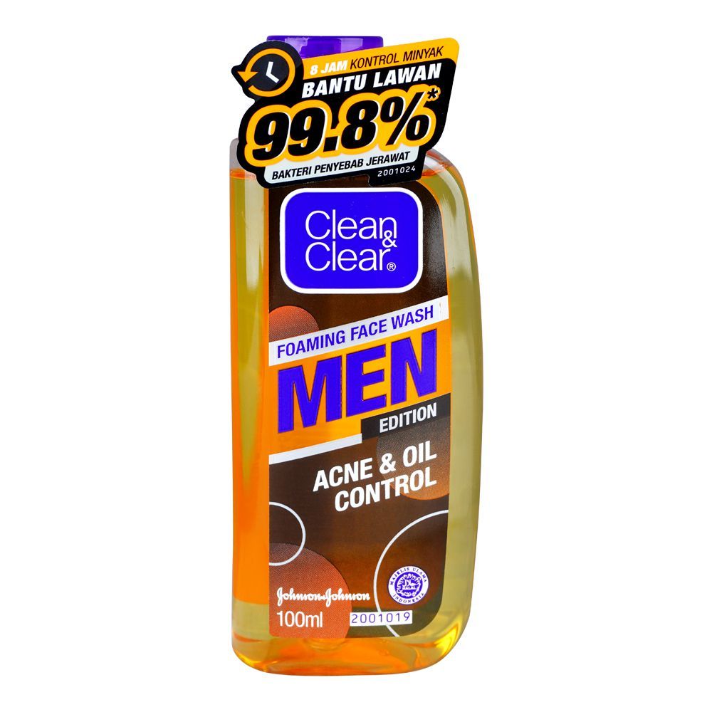 CLEAN & CLEAR MEN ACNE CONTROL FACEWASH 100ML