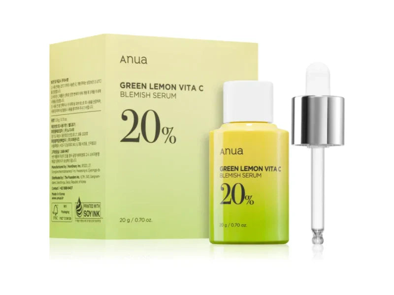 ANUA Green Lemon Vita C Blemish Serum 20% 20g Vitamin C Brightening Serum