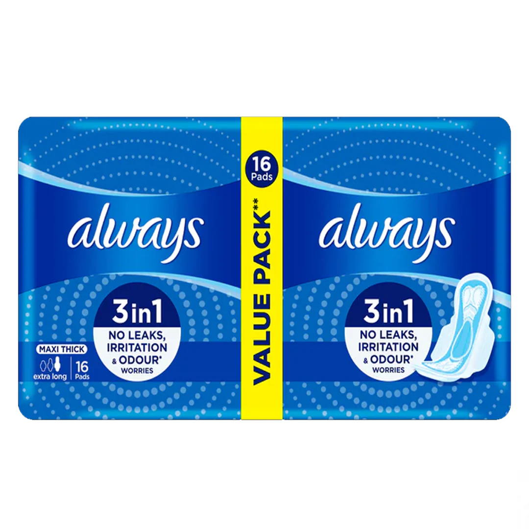 ALWAYS 3IN1 MAXI THICK 16 SANITARY PADS