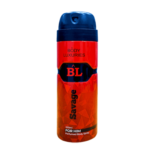 BODY LUXURIES SAVAGE BODY SPRAY 200ML