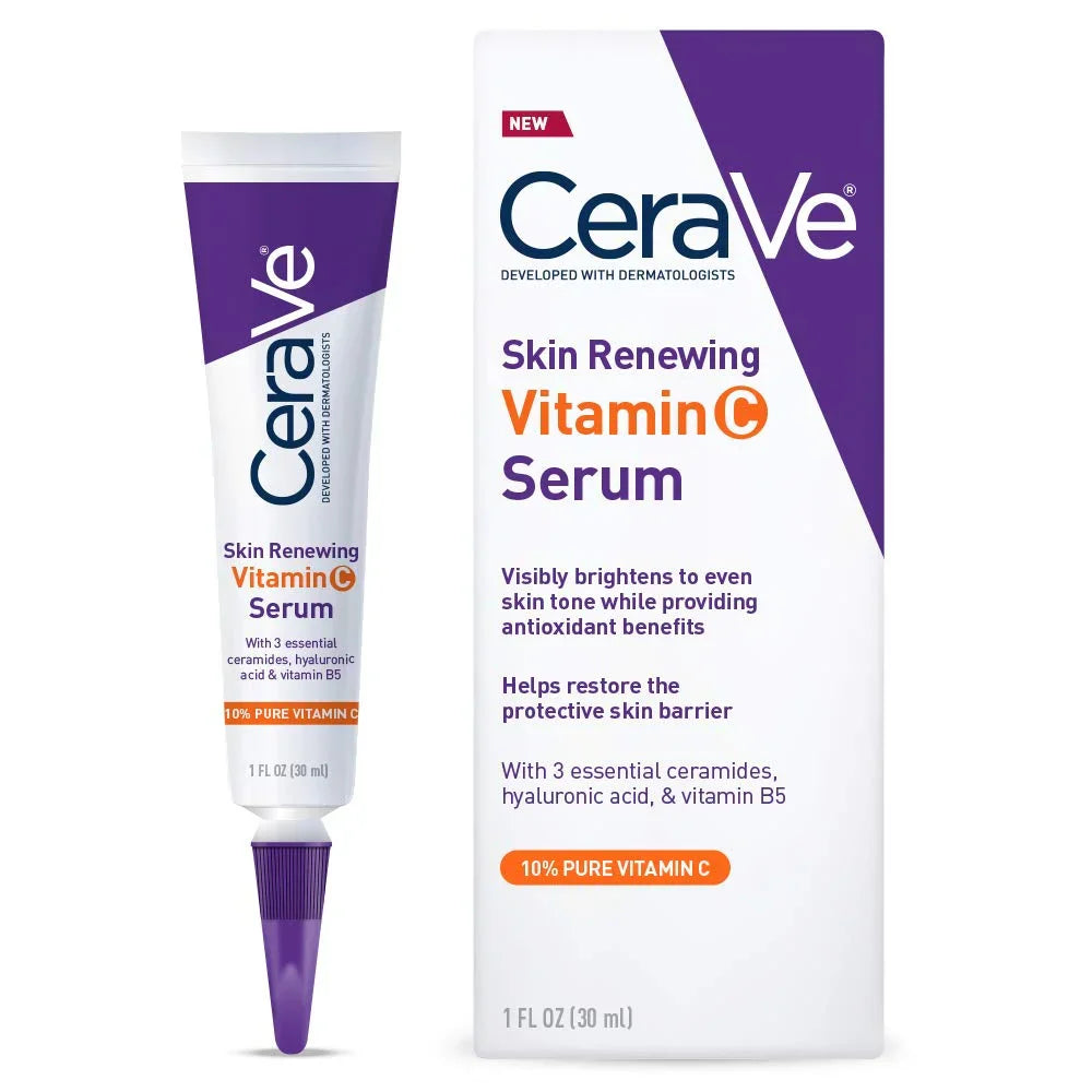 CeraVe Skin Renewing Vitamin C Serum 30ml | Brightening Vitamin C Face Serum