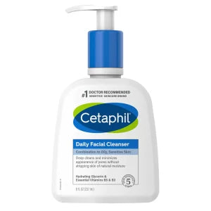 Cetaphil Daily Facial Cleanser 237ml – Gentle Face Wash for Normal to Oily Skin