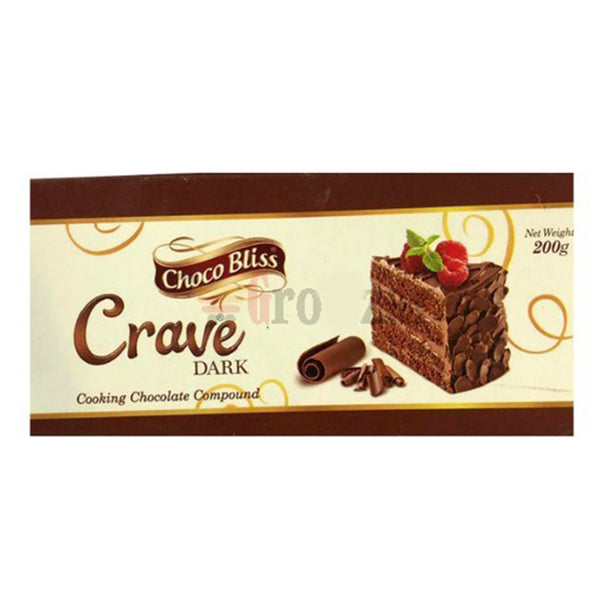 CHOCO BLISS CRAVE DARK COOKING CHOCOLATE COMPOUND 200GM