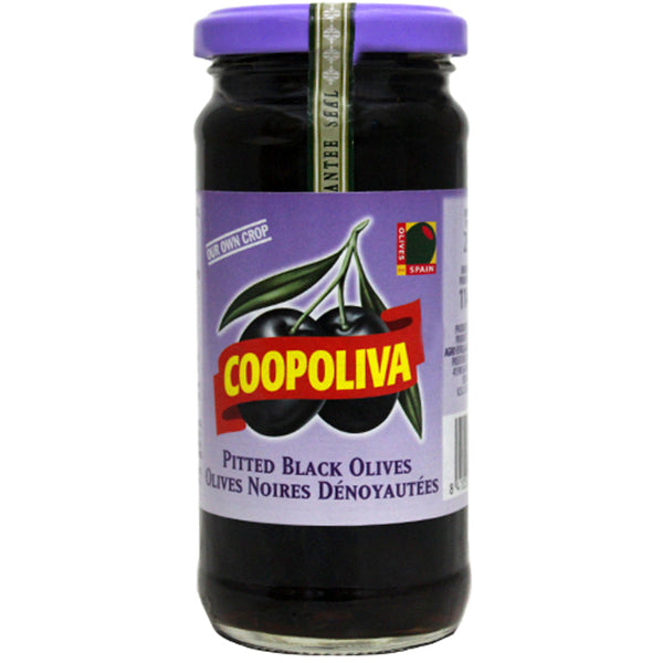 COOPOLIVA PITTED BLACK OLIVES 114G