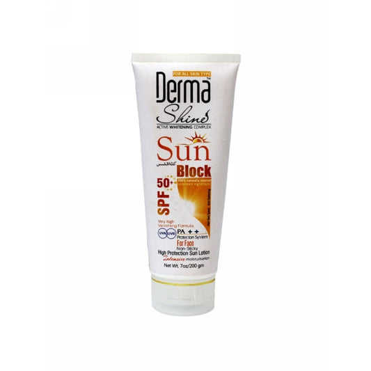 DERMA SHINE 50SPF SUN BLOCK 200GM