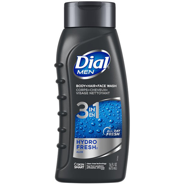 DIAL MEN BODY+HAIR+FACE WASH 3IN1 HYDRO FRESH ALOE 473ML
