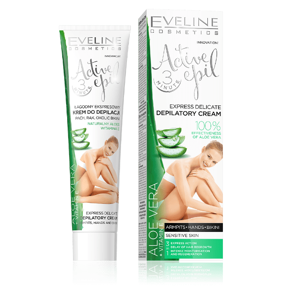EVELINE DEPILATORY CREAM ACTIVE EPIL ALOE VERA SENSITIVE SKIN 125ML