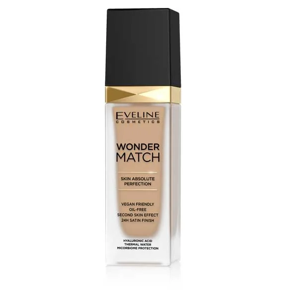 Eveline Wonder Match Foundation 30ML – 30 Beige | Medium Coverage, Natural Finish
