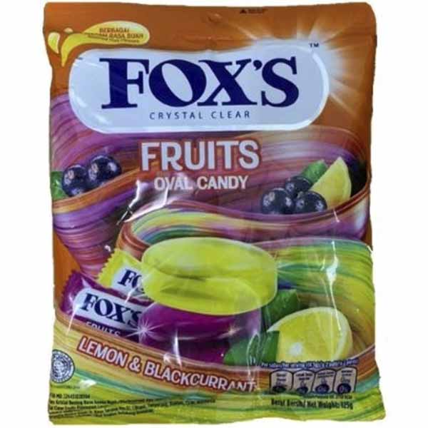 FOXS FRUITS OVAL CANDY 125GM