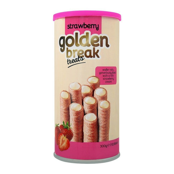 GOLDEN BREAK TREATS WAFER STRAWBERRY 135GM