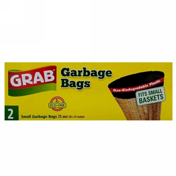 GRAB GARBAGE BAGS 2 SMALL 18X24