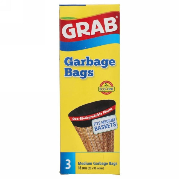 GRAB GARBAGE BAGS 3 MEDIUM 20X30