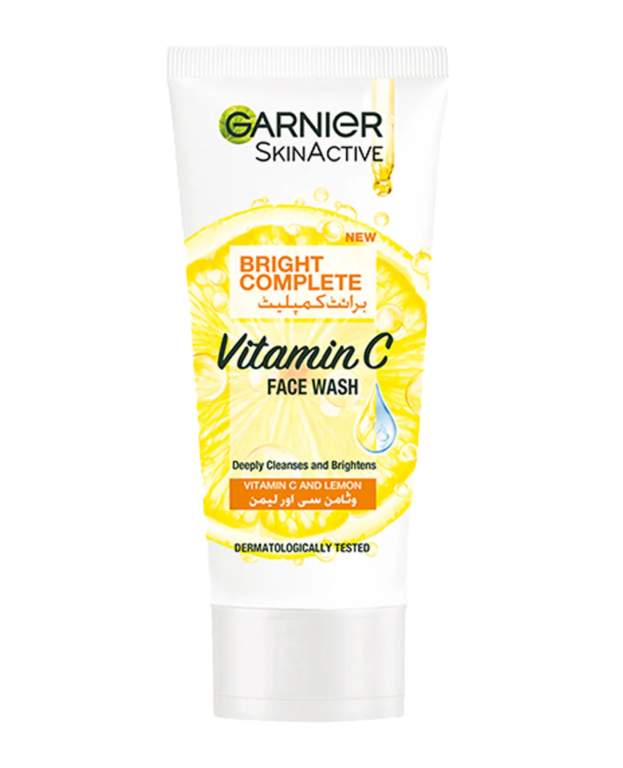 Garnier Face Wash Vitamin C Face Wash 100ML - Glow Boosting & Deep Clean Cleanser