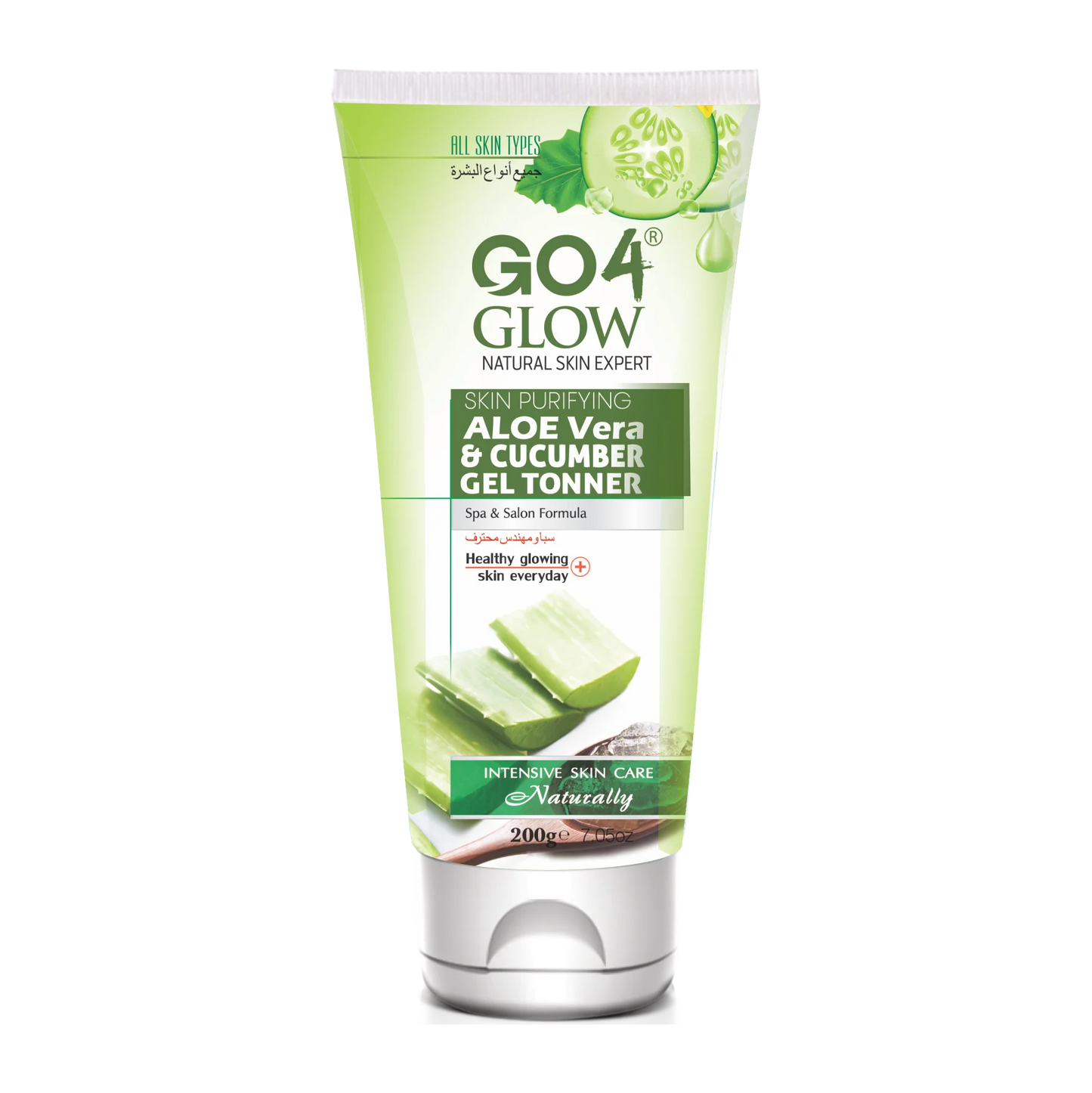 GO4 GLOW ALOE VERA & CUCUMBER GEL TONNER 200G