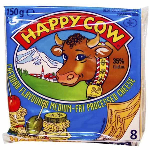 HAPPY COW YELLOW CHEDDAR CHESSE 150GM