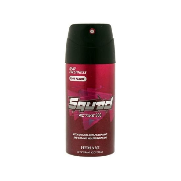 HEMANI SQUAD ACTIVE 360 BODY SPRAY 150ML