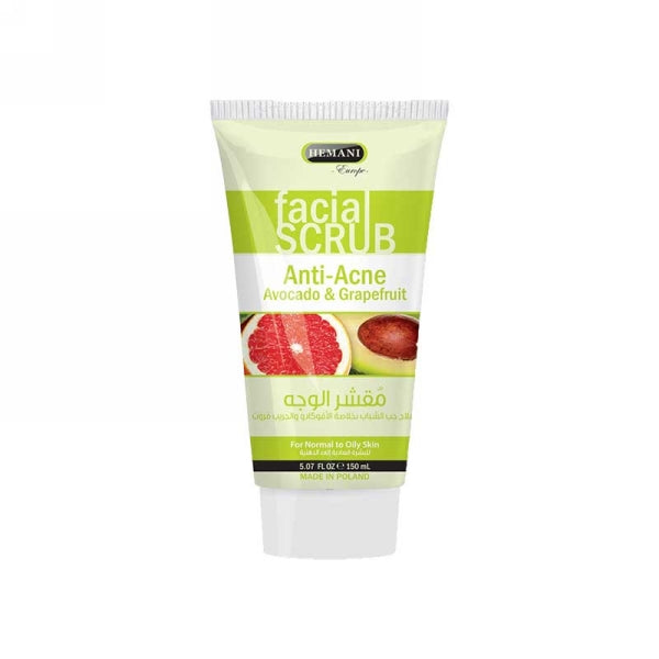 HEMANI FACIAL SCRUB ANTI ACENE AVCADO & GRAPE FRUIT 150ML