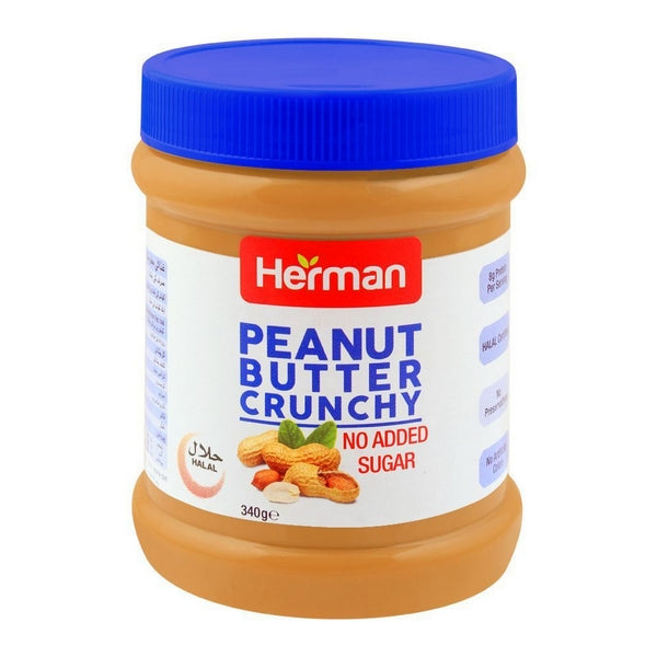 HERMAN SUGAR FREE PEANUT BUTTER CRUNCHY 340GM