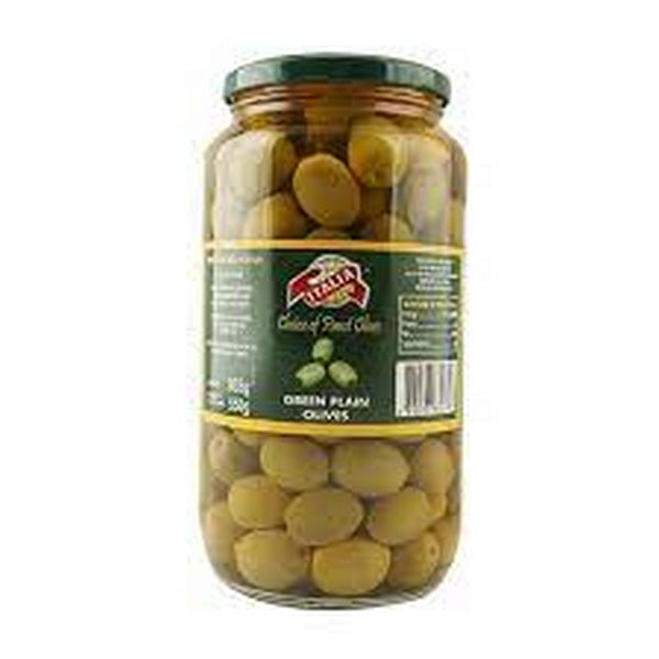 ITALIA GREEN PLAIN OLIVES 450G