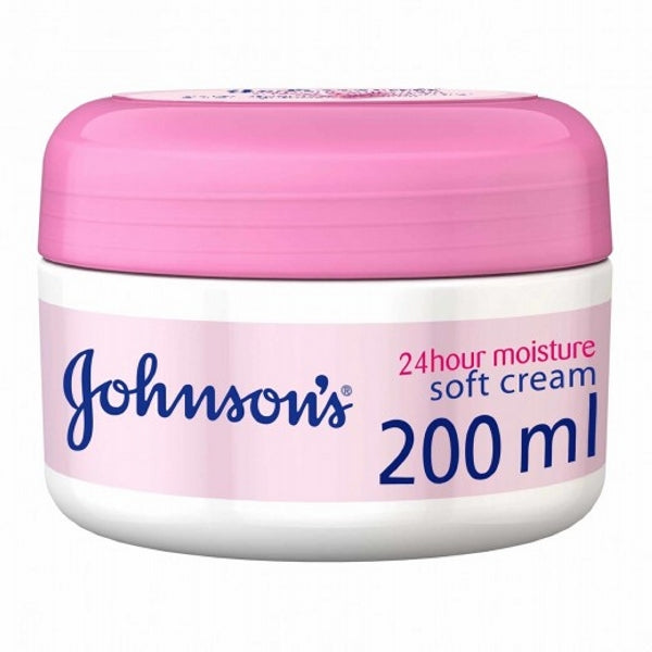 JOHNSONS 24-HOUR MOISTURE SOFT CREAM 200ML