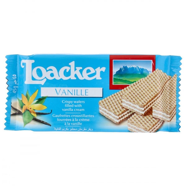 LOACKER VANILLE CREAM WAFER 45GM