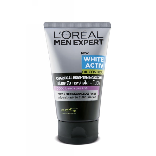 LOREAL WHITE ACTIV OIL CONTROL SCRUB 100ML