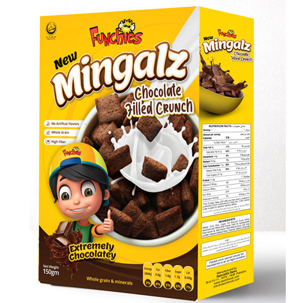 MINGALZ CHOCOLATE FILLED CRUNCH 150GM