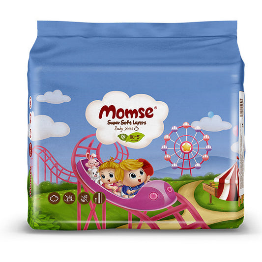 MOMSE BABY PANTS DIAPERS  XL-5 26PCS