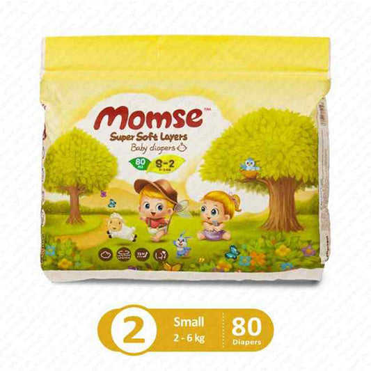 MOMSE DIAPERS SMALL S-2 80PCS