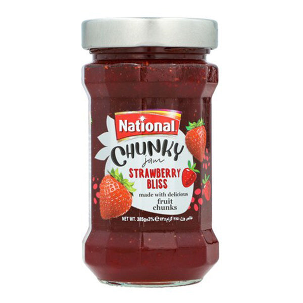 NATIONAL CHUNKY STRAWBERRY JAM 385GM