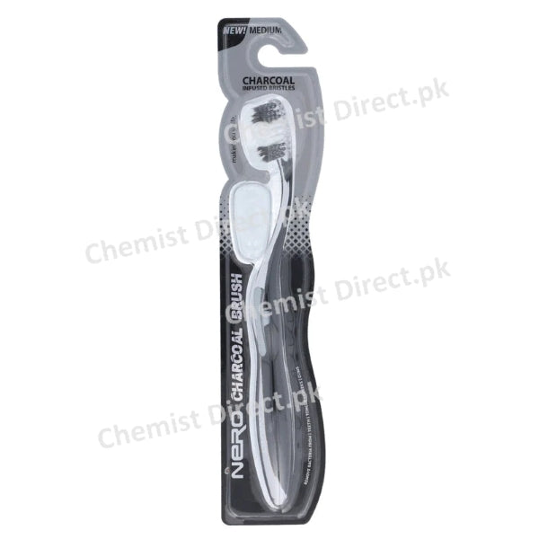 NERO CHARCOAL TWINS TOOTH BRUSH K102 2IN1