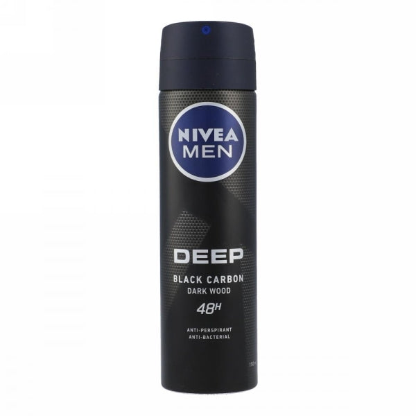 NIVEA MEN DEEP BLACK CARBON DARK WOOD BODY SPRAY 150ML