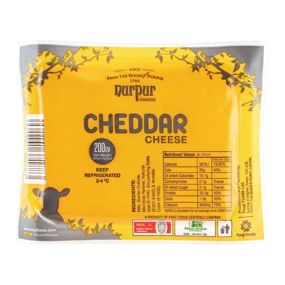 NURPUR CHEDDAR CHEESE 200G
