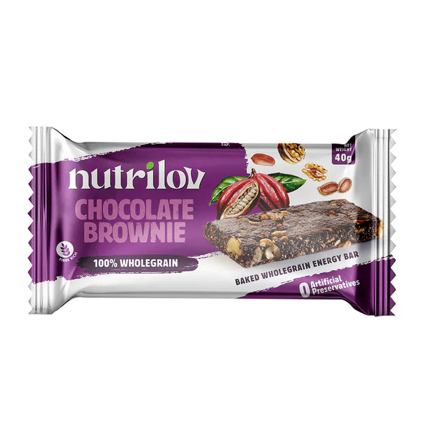 Nutrilov Chocolate Brownie Bar 45g | Rich & Fudgy Snack Bar