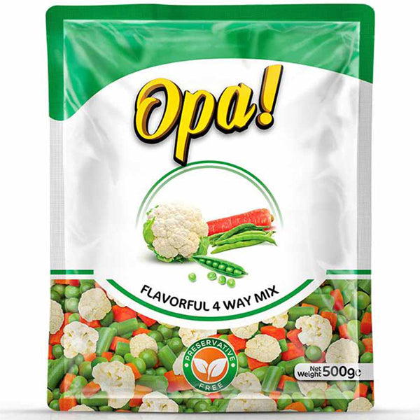 OPA FLAVORFUL 4 WAY MIX VEGETABLES 500GM