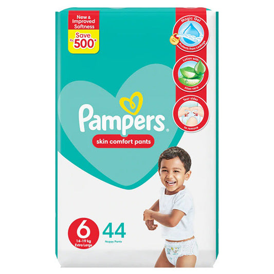 PAMPERS PANTS 14-19KG 44 DIPERS EXTRA LARGE SIZE 6