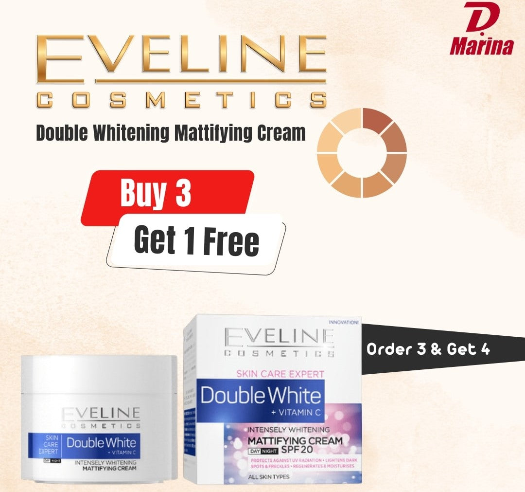 EVELINE DOUBLE WHITE+VITAMIN C D&N CREAM 50ML