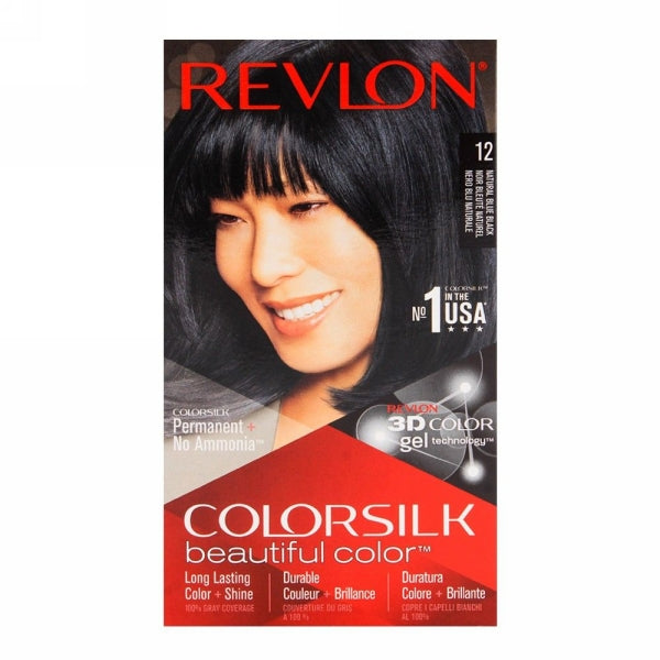 REVLON HAIR COLOR SILK 12 NATURAL BLUE BLACK