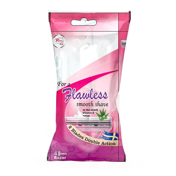 RIVAJ FLAWLESSLY SMOOTH SHAVE RAZOR 4S