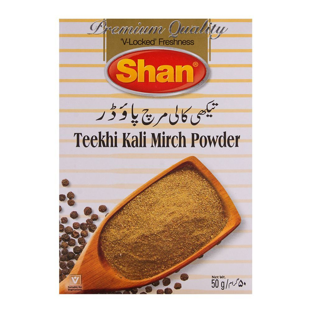 SHAN TEEKHI KALI MIRCH POWDER 50G