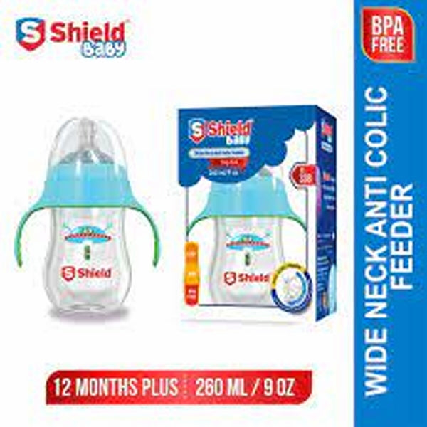 SHIELD BABY FEEDER WIDE NECK ANTI-COLIC FEEDER 260ML