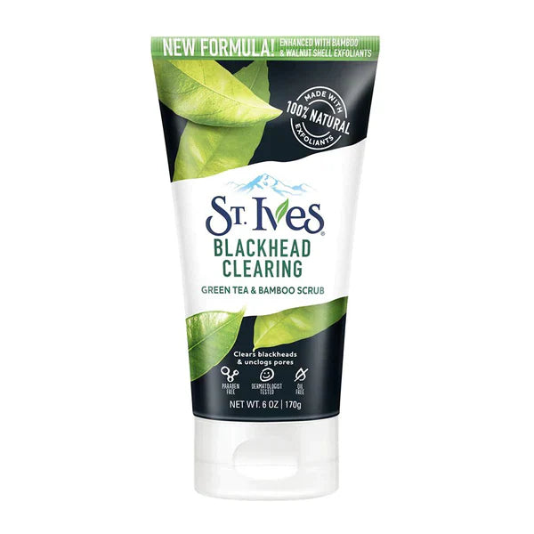 ST.IVES BLACKHEAD CLEARING GREEN TEA & BAMBOO SCRUB 170G
