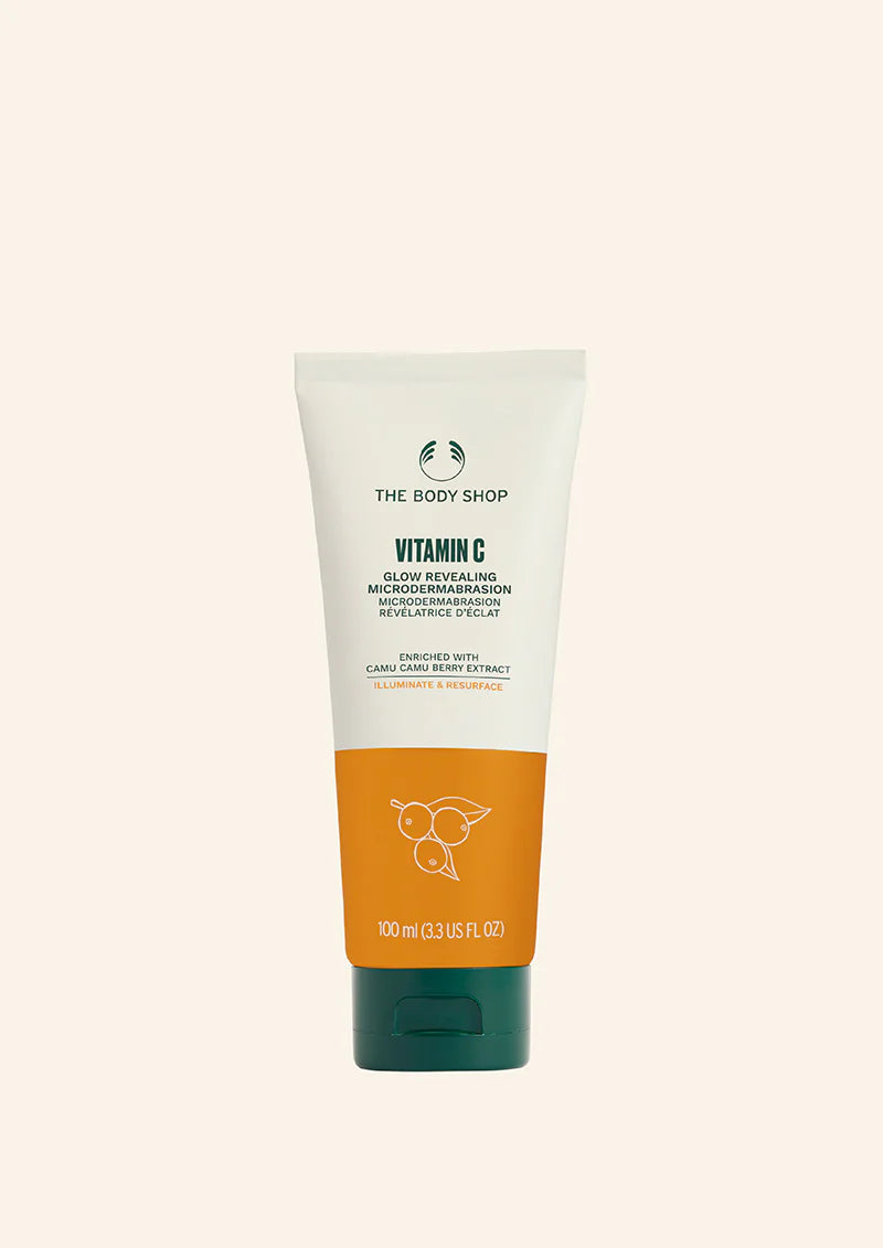 The Body Shop Vitamin C Glow Revitalising Scrub 100ml Brightening Face Exfoliator