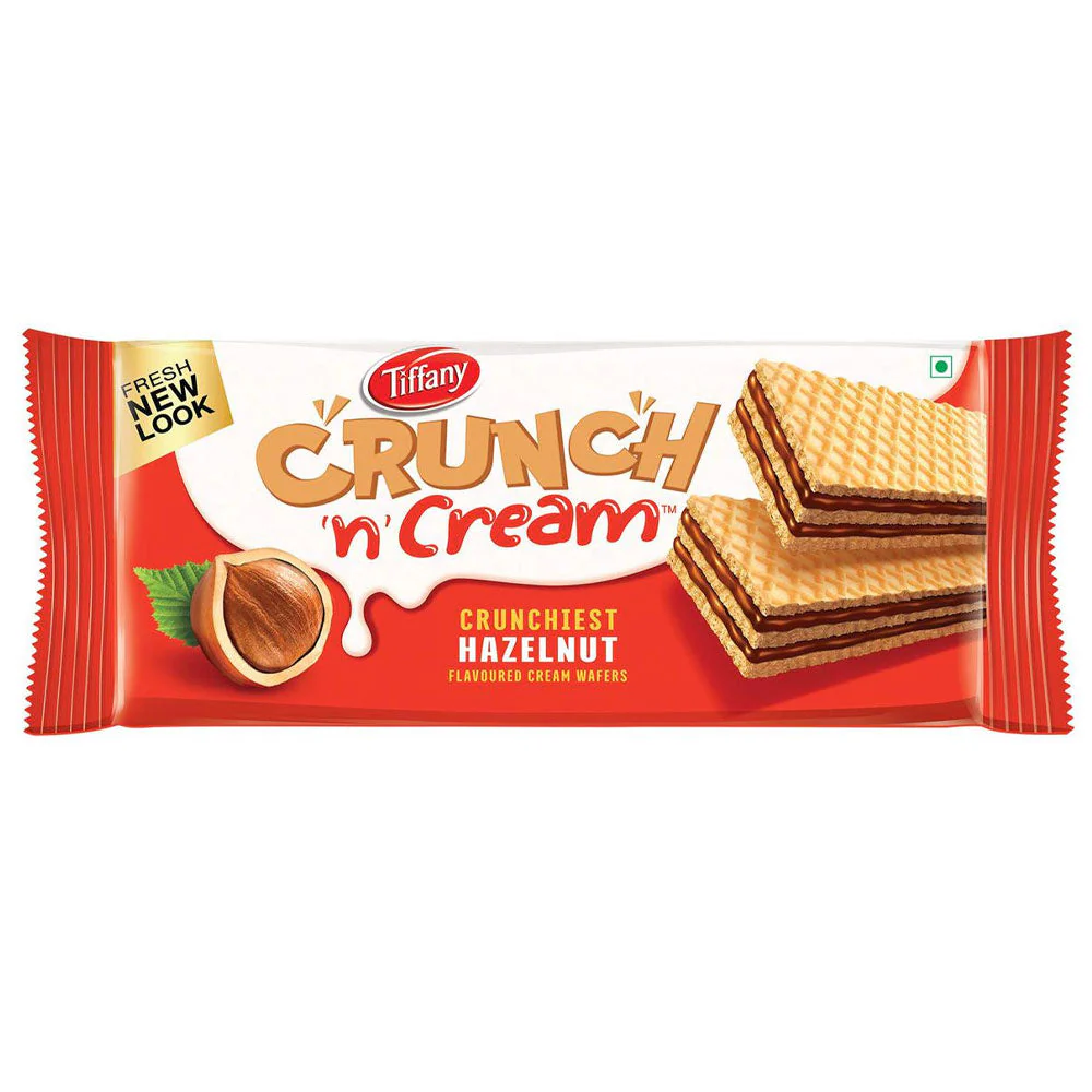 Tiffany Crunch N Cream Hazelnut Wafer 135g | Crispy Hazelnut Cream Wafers