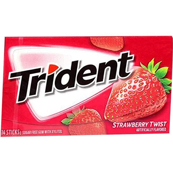 TRIDENT STRAWBERRY FLAVOUR SUGAR FREE GUM