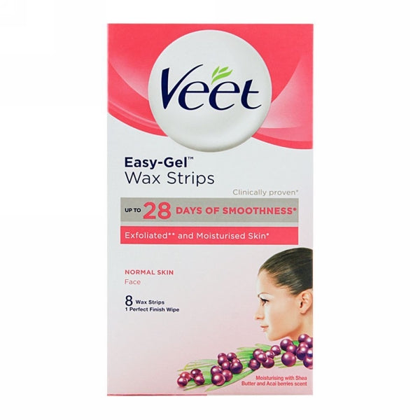 VEET FACE WAX STRIPS NORMAL SKIN 8PCS