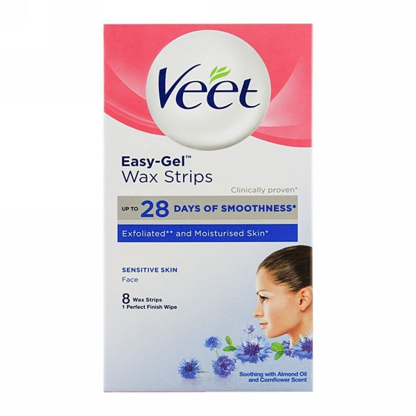 VEET FACE WAX STRIPS SENSITIVE SKIN 8PCS