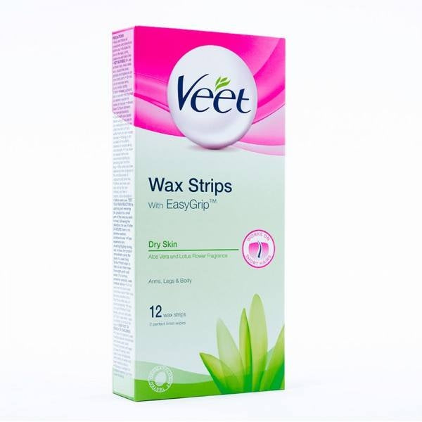 VEET WAX STRIPS DRY SKIN 12PCS
