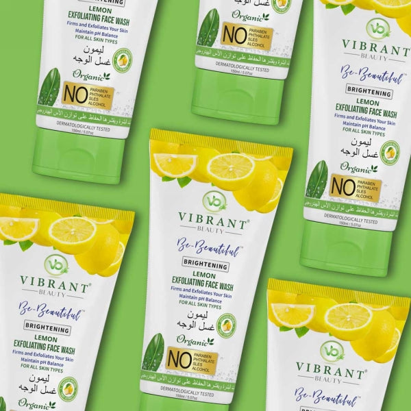 VIBRANT BEAUTY LEMON EXFOLIATING FACE WASH 150ML